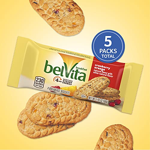 Nabisco Belvita Crunchy Cranberry Orange Breakfast Biscuits, 8.8