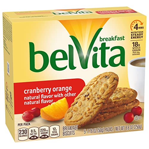 Nabisco Belvita Crunchy Cranberry Orange Breakfast Biscuits, 8.8