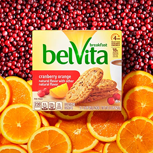 Nabisco Belvita Crunchy Cranberry Orange Breakfast Biscuits, 8.8