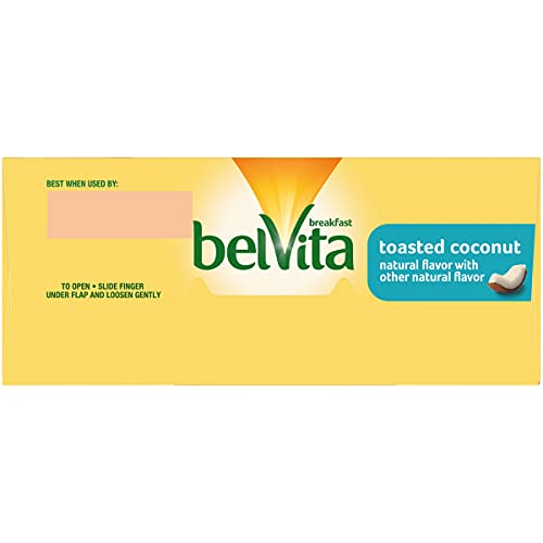 Belvita Toasted Coconut Breakfast Biscuits, 5 Count Box, 8.8 Ounce