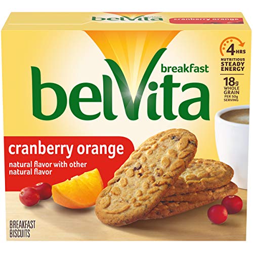 Belvita Cranberry Orange Breakfast Biscuits, 5 Packs 4 Biscuits