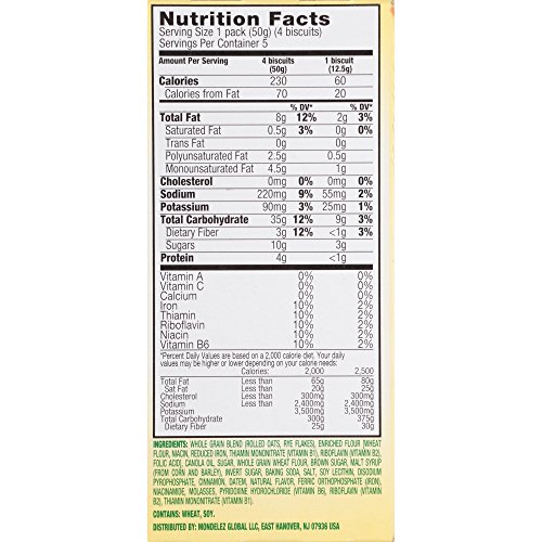 Nabisco Belvita Breakfast Biscuits Cinnamon Brown Sugar - 5 Count