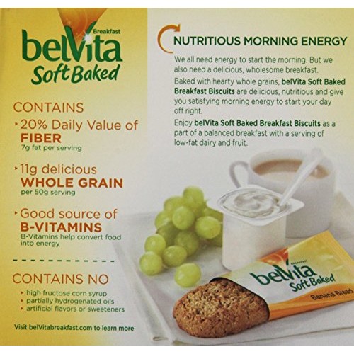 Nabisco, Belvita, Soft Baked, Banana Bread, 8.8Oz Box Pack Of 4