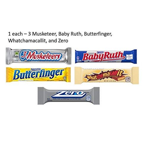 Candy Bar Assortment Box 20 Count - 11 Different Full Size Candy