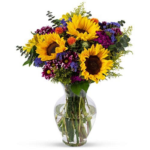 Benchmark Bouquets Flowering Fields, With Vase Fresh Cut Flowers
