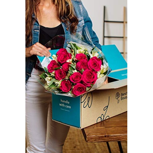 Benchmark Bouquets Signature Roses And Alstroemeria, With Vase