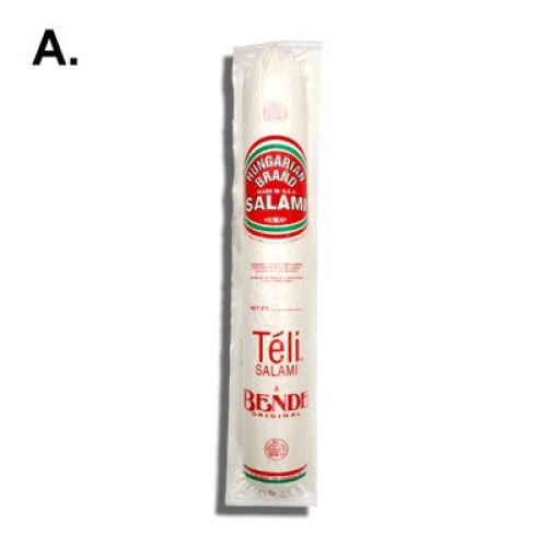 Teli Salami, Long, Hungarian, Bende Apprx 2Lbs 1