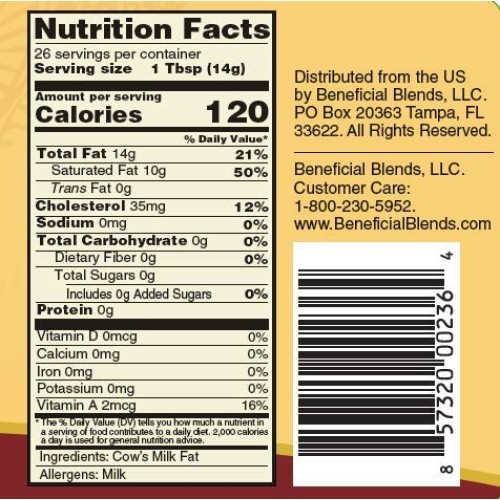 Beneficial Blends 13Oz Ghee, Clarified Butter