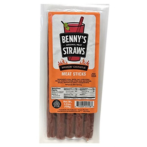 Bennys Smokin Chipotle Bloody Mary Snack Straws - Pack Of 5