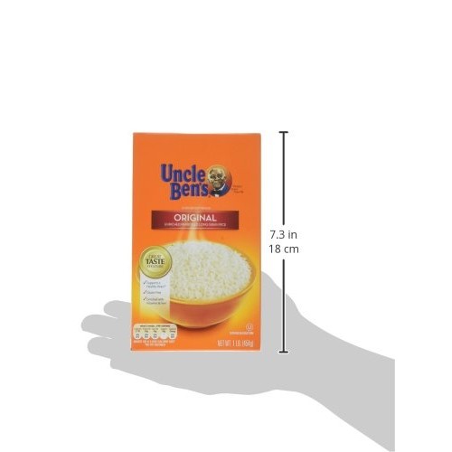 Uncle Bens Original Long Grain White Rice 1Lb, 12Pk