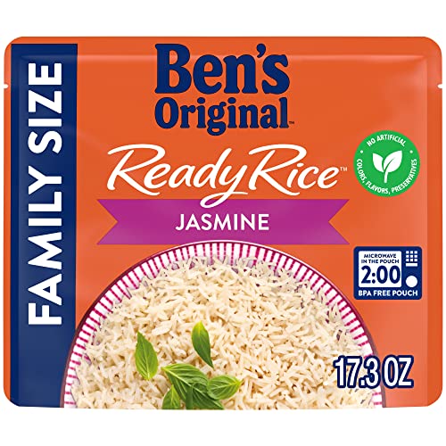 BENS ORIGINAL Ready Rice Jasmine Family Size Rice, Easy Dinner ...