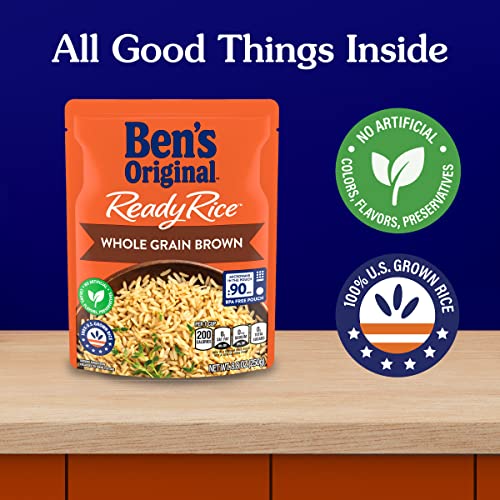 BENS ORIGINAL Ready Rice Whole Grain Brown Rice, Easy Dinner Si...