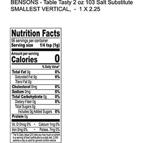 2 Pound Salt Substitute - Table Tasty No Potassium Chloride Subs 2 Pound Salt Substitute - Table Tasty No Potassium Chloride Subs