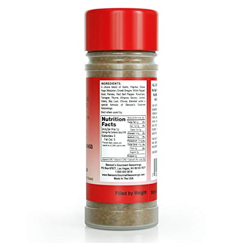 Bensons - Supreme Garlic And Herb Seasoning, Salt-Free, Sugar-Fr