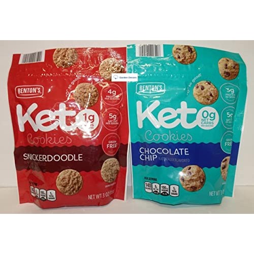 Bentons Keto Cookies Snickerdoodle & Chocolate Chip 3.0oz 85g ...