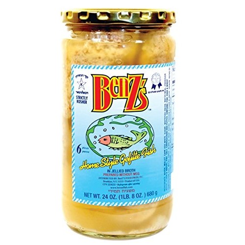 Benzs Jarred Gefilte Fish Home Style, Kosher Certified, No Msg
