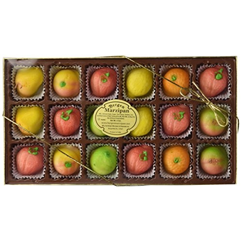 Bergen Marzipan - Assorted Fruit Shapes 18Pcs. By Bergen Marzi