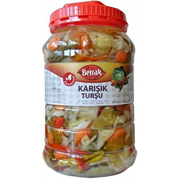 Berrak Mixed Pickles Karisik Tursu 5kg ~11lb Made in Turkey