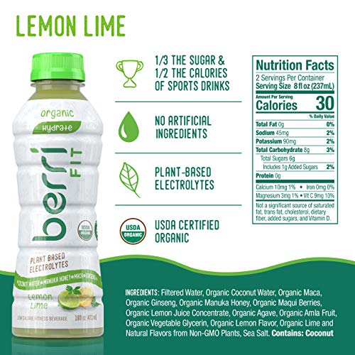 Berri Fit Dragon Fruit Organic Sports Drink Alternative With Nat