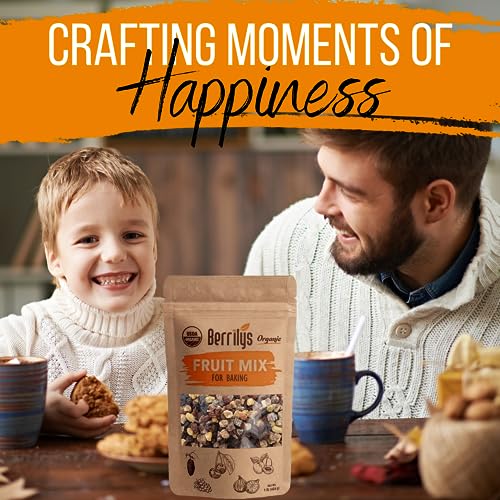 Berrilys Organic Dried Fruit Mix of Diced Figs, Apricots, White ...