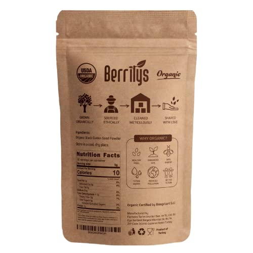 Cherry Valley Organic Black Seed Powder, Ground, 16 Ounces, Also...