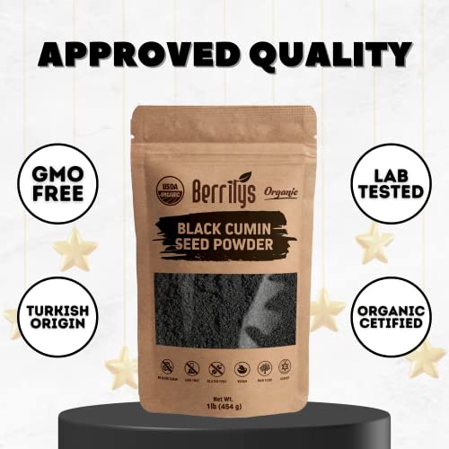 Cherry Valley Organic Black Seed Powder, Ground, 16 Ounces, Also...