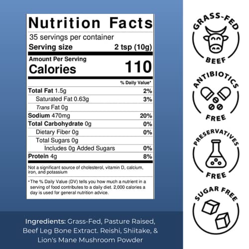 Beef Bone Broth Concentrate Mushroom Flavor - Made From Top Aust