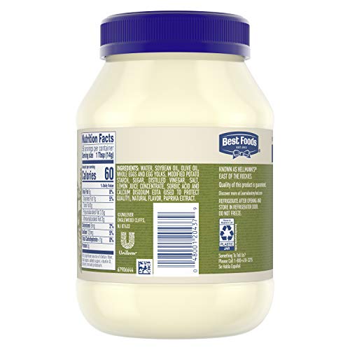 Best Foods Mayonnaise Dressing With Olive Oil 30 Oz