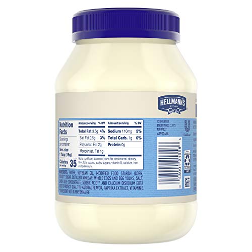 Hellmanns Mayonnaise, Light, 30 Ounce