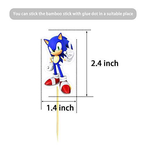 Decorations For Sonic Cake Topper Cupcake Toppers Birthday Party