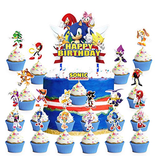 Decorations For Sonic Cake Topper Cupcake Toppers Birthday Party