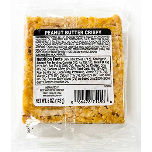 Best Maid Peanut Butter Crispy Bar, 5 Ounce -- 24 Per Case.