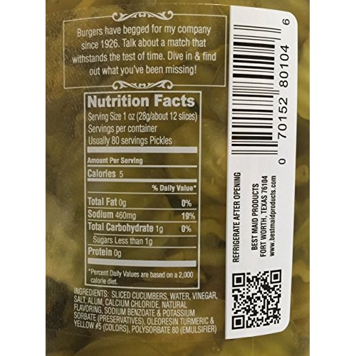 Best Maid Hamburger Slices 1 Gal