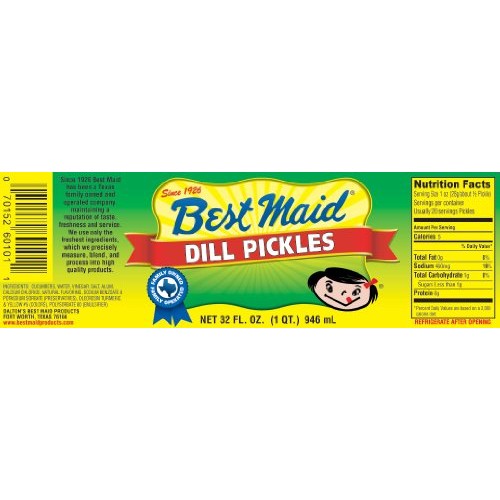 Best Maid Dill Pickles 32 Oz