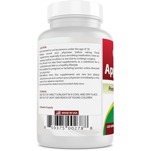 Best Naturals Apple Pectin 700 mg 120 Capsules