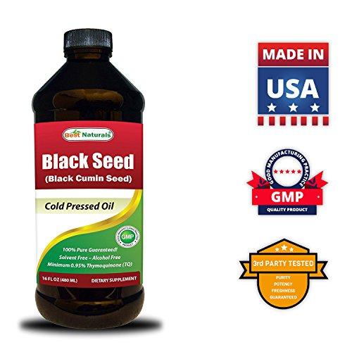 Best Naturals Black Seed Oil 16 Oz - Cold Pressed - Alcohol Free