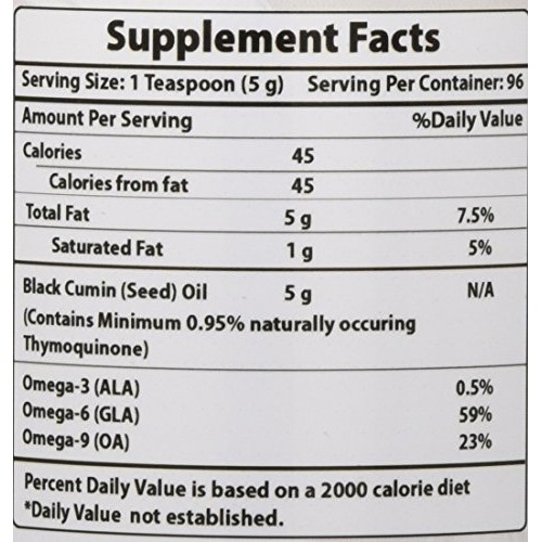 Best Naturals Black Seed Oil 16 Oz - Cold Pressed - Alcohol Free