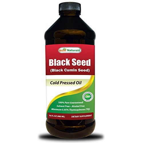 Best Naturals Black Seed Oil 16 Oz - Cold Pressed - Alcohol Free