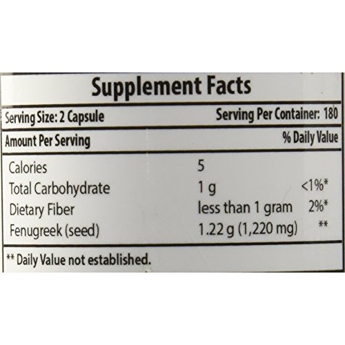 Best Naturals Fenugreek Seed Capsules Non-Gmo 610 Mg - Promotes