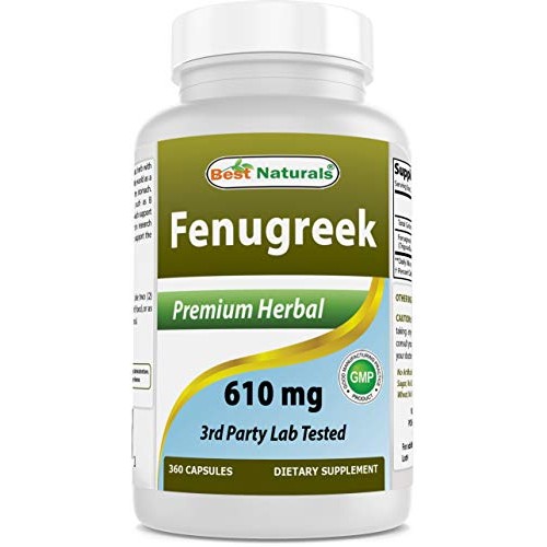 Best Naturals Fenugreek Seed Capsules Non-Gmo 610 Mg - Promotes