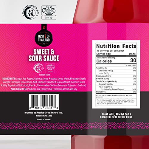 Best Of Thailand Sweet &Amp; Sour Sauce | 2 Bottles Of 23.65Oz Authe