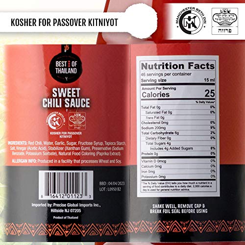 Best Of Thailand Sweet Chili Sauce | 2 Bottles Of 23.65Oz Real A