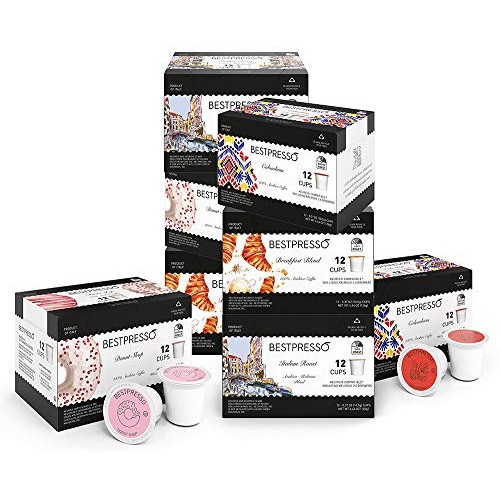 Bestpresso Coffee, Variety Pack Single Serve K-Cup, 96 Count. In