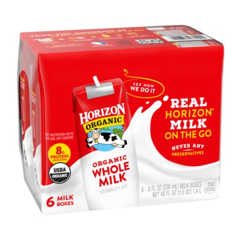 Organic Shelf-Stable Whole Milk boxes, Horizon Whole Milk Single...