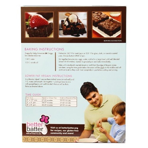 Better Batter Gluten Free Brownie Mix - Vegan, Kosher, Dye-Free,