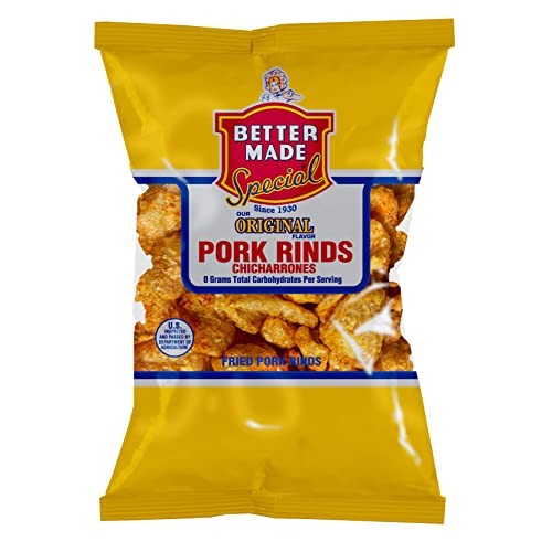 Better Made Flavored Pork Rinds Chicharrones - 8-Pack - 2.5oz Ba...
