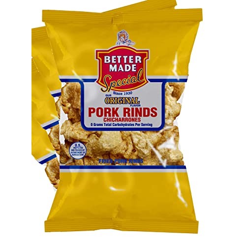 Better Made Flavored Pork Rinds Chicharrones - 8-Pack - 2.5oz Ba...