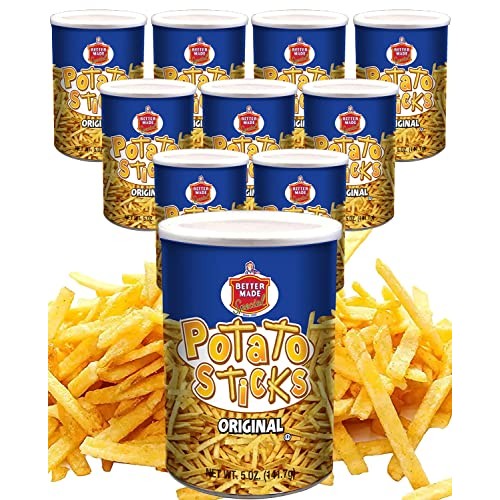 Better Made Potato Sticks 5oz Canister - Original, 12 Can Tray... Better Made Potato Sticks 5oz Canister - Original, 12 Can Tray...