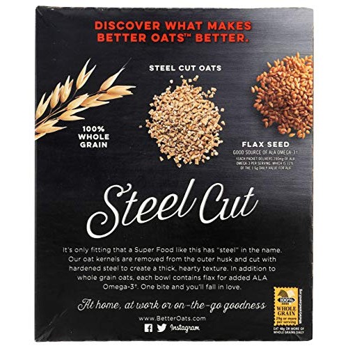 Better Oats Steel Cut Maple Brown Sugar Instant Oatmeal With Fla