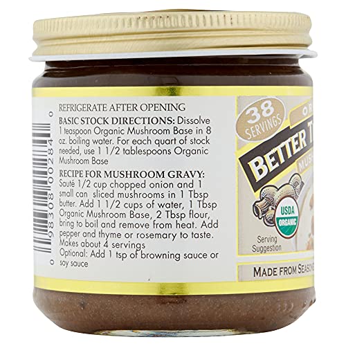 Better Than Bouillon Mushroom Base Organic, 8 Ounce Jars Pack O
